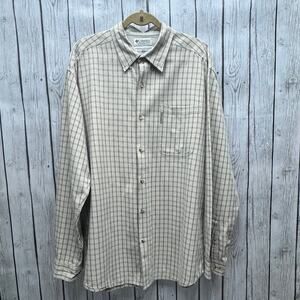 Men’s Columbia Long Sleeve Geometric Pattern Casual Button-Down Shirt Size XLg